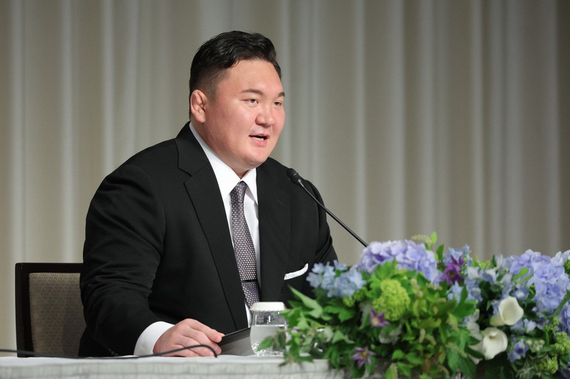元横綱白鵬翔、退職後の心境を語る記者会見