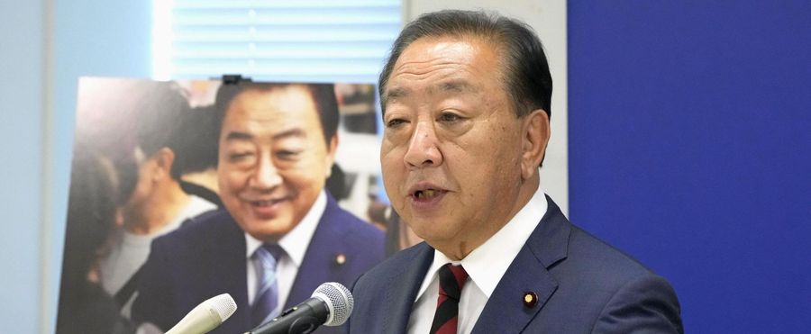 野田代表、内閣不信任決議案提出見送りを表明